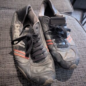 Diesel Black and Red Men's Sneakers Size 10